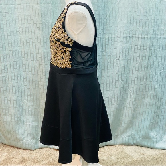 Size 11 Emerald Sundae black and gold dress - Picture 4 of 5